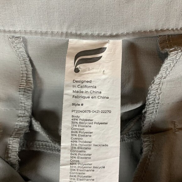 Fabletics The Only Pants Men's 2XL Gray Stretch Slash Pockets Skinny Leg 9673 - Picture 12 of 14